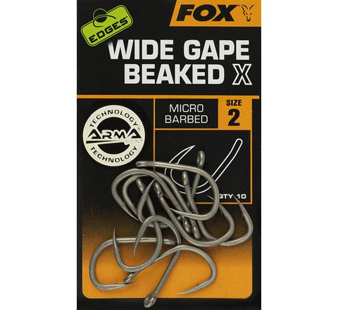 Fox Háčky Edges Wide Gape Beaked X Hooks 10ks