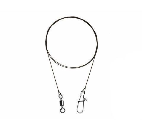 Delphin Wolfrámové lanko Bomb! s obratlíkom a karabínkou 2ks