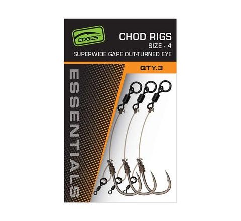 Fox Náväzec Edges Super Wide Gape Chod Rigs 3ks