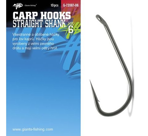 Giants Fishing Háčky s očkem Straight Shank 10ks