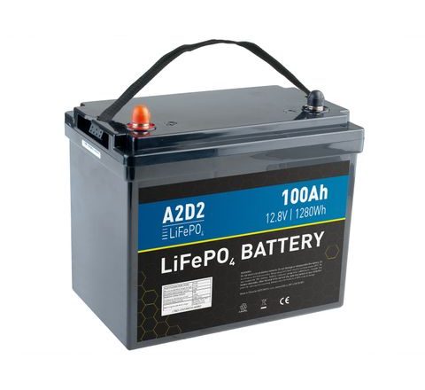 A2D2 Baterie LiFePO4 12,8V 100Ah M8 (Size of 75Ah)