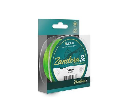 Delphin Šnúra Zandera 8 fluo zelená 150m