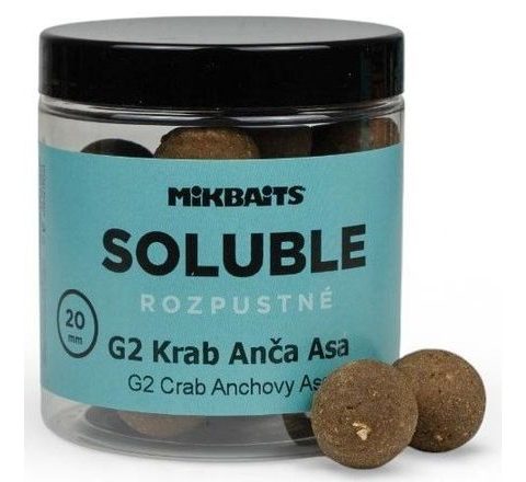 Mikbaits Rozpustné boilies Soluble G2 Krab Ančovička Asa 250ml