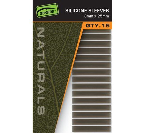 Fox Prevlaky Edges Naturals Silikónové Rukávy 3mm x 25mm 15ks