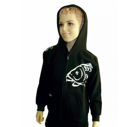R-Spekt Dětská mikina zipová s kapucí Carper Kids black