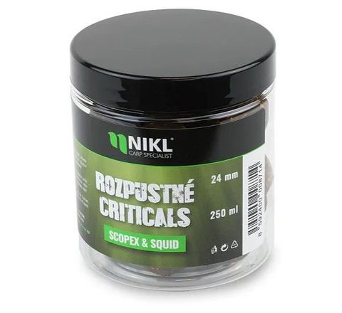 Nikl Rozpustné Criticals boilie Scopex & Squid 250ml