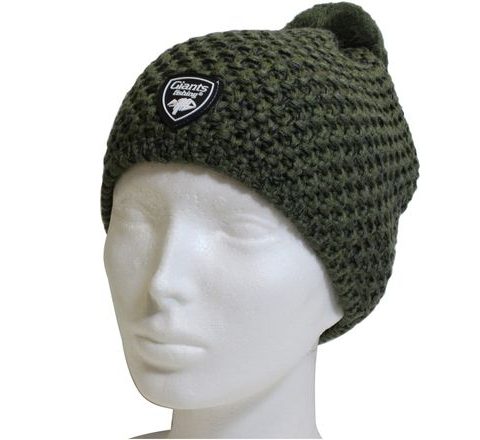 Giants Fishing Zimní čepice zelená s bambulkou