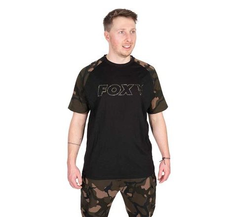 Fox Triko Black / Camo Outline T-Shirt