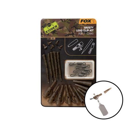 Fox Závěs na olovo Edges Camo Safety Lead Clip Kit vel.7 5ks