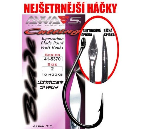 Awa-S Háčiky Cutting Blade 5370 Black Nickel 10ks