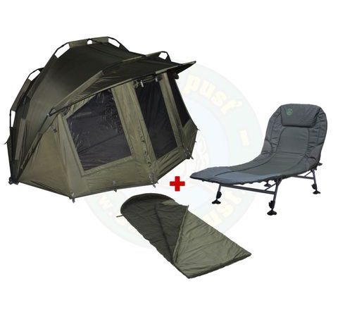 Chyť a pusť Bivak Thunder 2 Man + lehátko + spací pytel!