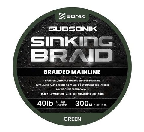 Sonik Šnúra Subsonik Sinking Braid 0,20mm 40lb 300m