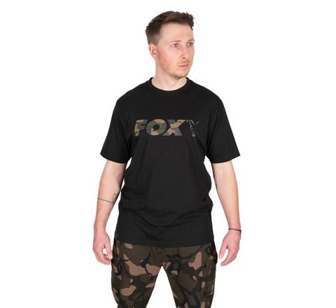 Fox Tričko Black / Camo Logo T-Shirt