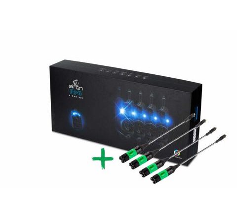 Nash Sada signalizátorov R4 Alarm 4+1 + 4x Siren Night Glo Bobbin Small