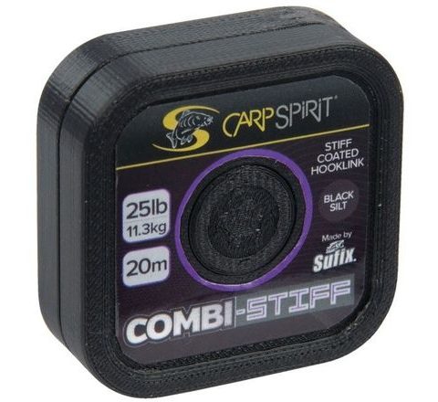 Carp Spirit Šňůra Combi Stiff Coated Braid Black Silt 20m