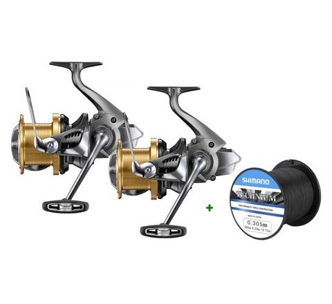 Shimano Naviják Aerlex XSC 14000 2ks + Vlasec Technium PB 0,28mm Zdarma
