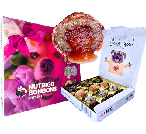 LK Baits Pet Sváteční bonboniéra Nutrigo Bonbons Present pro větší psy