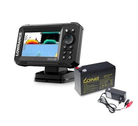 Lowrance Echolot Eagle 5 se sondou 83/200 HDI + baterie + nabíječka ZDARMA