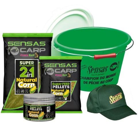 Sensas Akční kbelík Carp Paste Pellets Corn