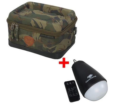 Giants fishing Akční set - Pouzdro na elektroniku Medium + Světlo Camping Lamp LED Multicolour