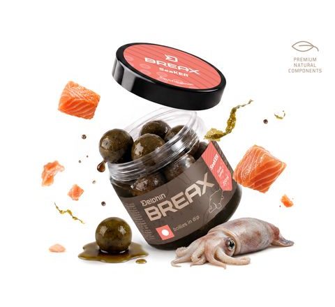 Delphin Boilies v dipu BreaX/SeaKER Oliheň-Losos 200ml