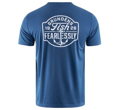 Grundéns UV Triko Fish Fearlessly SS Tech Tee Blue Abyss