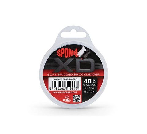 Spomb Šoková šňůra Braided Leader Black 50m 40lb