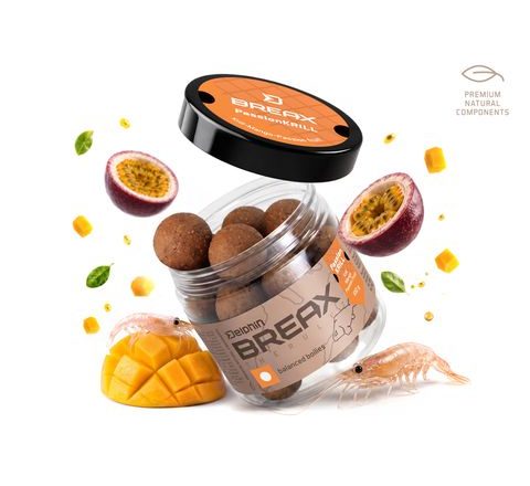 Delphin Vyvážené boilies BreaX/PassionKRILL Krill-Mango 100g