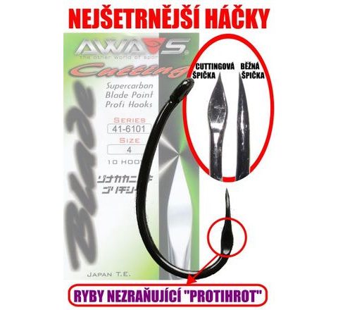 Awa-S Háčky Cutting Blade 6101 Black Nickel 10ks
