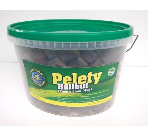 Chyť a pusť Pelety Halibut 27mm s dírou KBELÍK 3,6kg