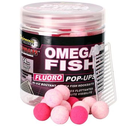 Starbaits Plovoucí boilies Fluo Omega Fish 80g