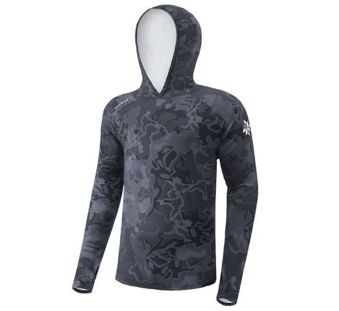 Giants fishing Funkčné tričko s dlhým rukávom UV50+ Hoodie Camo Grey