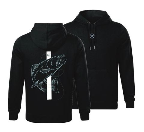 Giants Fishing Mikina pánská černá Pstruh