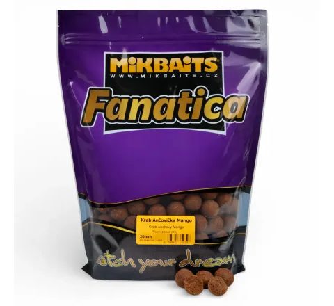 Mikbaits Boilies Fanatica Krab Ančovička Mango