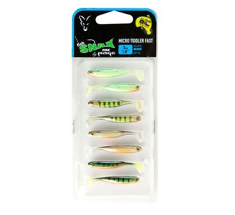 Fox Rage Gumová Nástraha Micro Tiddler Fast Mixed Colour 5cm 8ks