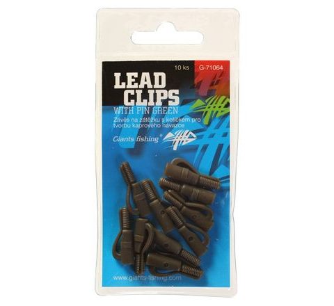 Giants Fishing Záves na záťaž Lead clips with pin Green 10ks