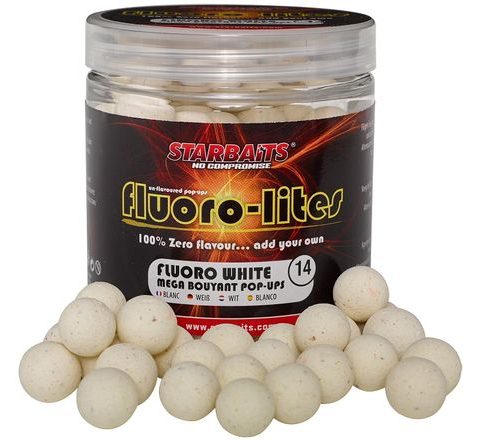 Starbaits Plovoucí boilie Pop Up Fluoro Lite bílá