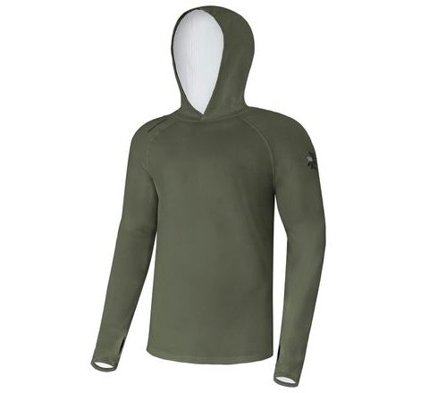 Giants fishing Funkčné tričko s dlhým rukávom UV50+ Hoodie Dark Green