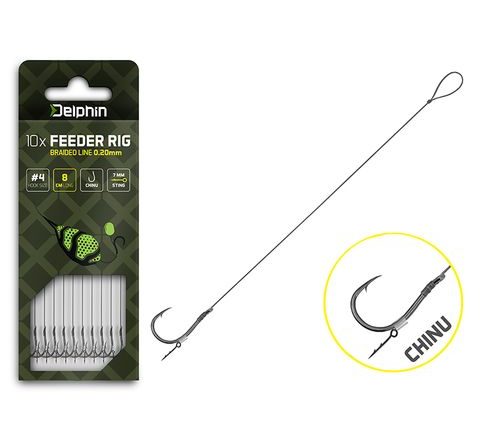 Delphin Feederový nadväzec Braided Sting - Chinu 10ks