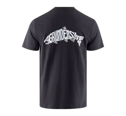 Grundéns Triko Eat Your Words HD Pocket Tee Black Salmon Graphic