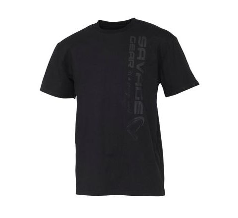 Savage Gear Triko Vertical Logo Tee Black