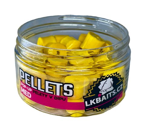 LK Baits Pop-up Pelety v dipu Med 40g