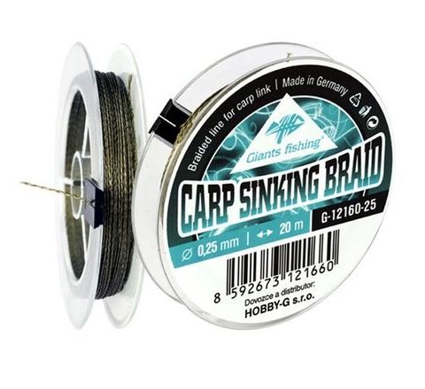 Giants Fishing Potápivá šňůra Carp Sinking Braid 20m