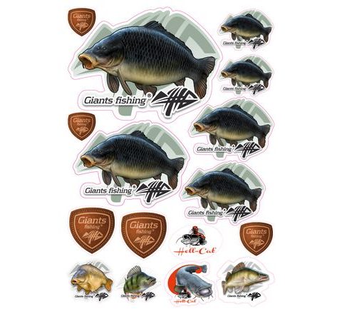 Giants Fishing Mix nálepek Kapr šupináč 16ks