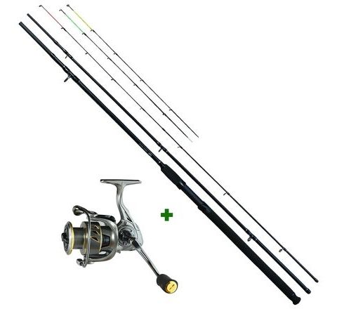 Giants Fishing Prut Black Method Feeder 12ft 40-90g + naviják GXF 3000FD Akční set