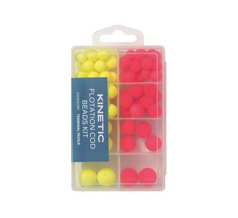 Kinetic Plávajúce korálky Flotation Cod Beads Kit Červená/Žltá 72 ks