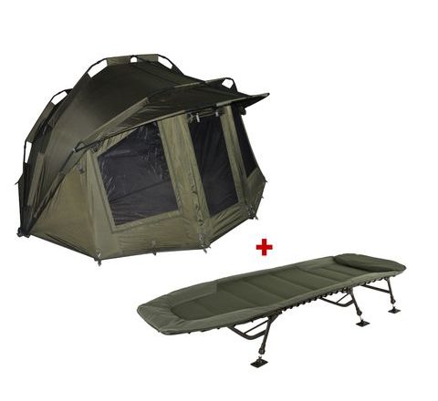 Chyť a pusť Bivak Thunder 2 Man + Suretti Lehátko Fishmaster