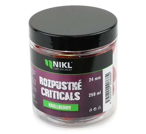 Nikl Rozpustné Criticals boilie Krill Berry 250ml