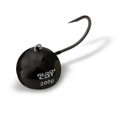 Black Cat Jigová hlava Fire-Ball čierna