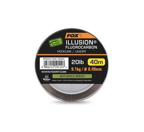 Fox Fluorocarbon Edges Illusion Fluorocarbon Hooklink/Leader Naturals Green 40m
